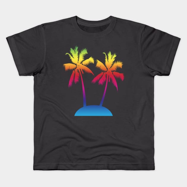 Tropical Island Kids T-Shirt by icarusismartdesigns